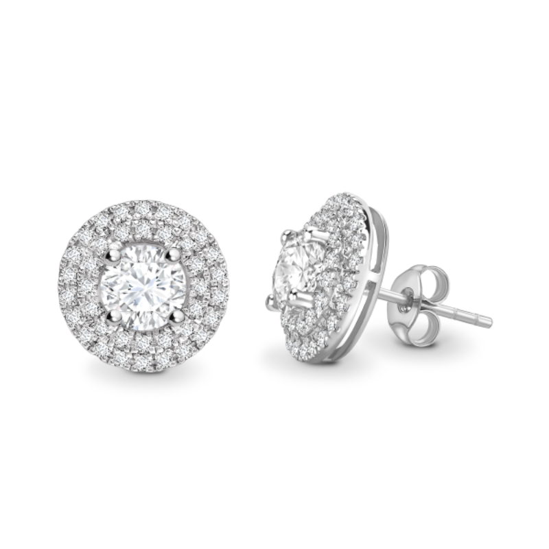 Halo Stud Earrings image 1